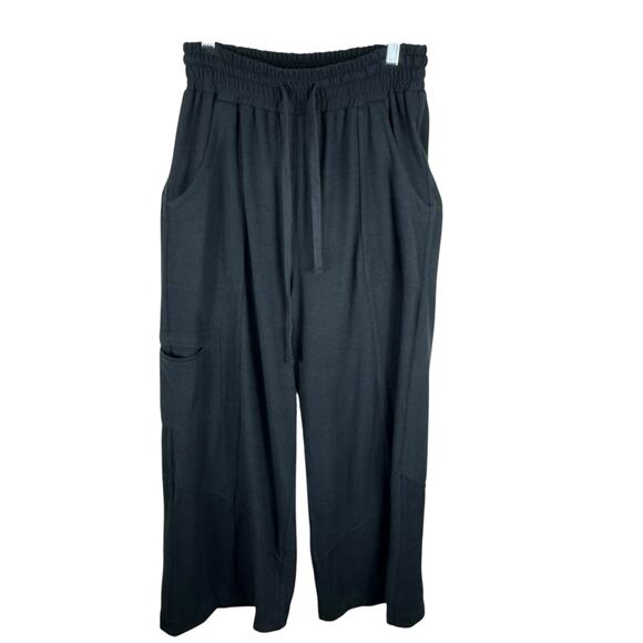 Blu Ivy Bluivy Black Drawstring Waist Straight Leg Casual Sweatpants Size S - Picture 1 of 7
